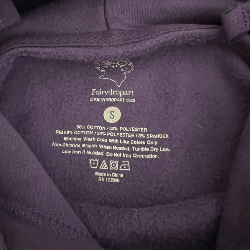 Fairydropart Mushroom Constellation Ombré Purple Hoodie S Whimsy Fairy Hippie - Picture 6 of 7